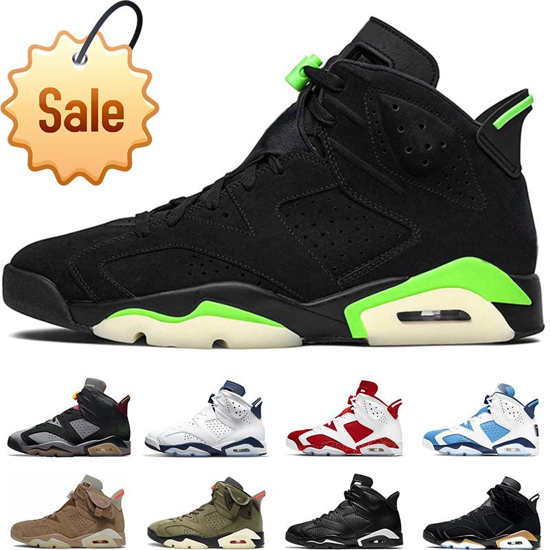

2022 Jumpman 6 Mens Basketball Shoes 6s Electric Green Og Black Infrared University Blue Trainers Outdoor Sports Sneakers Designer Size 7 -13