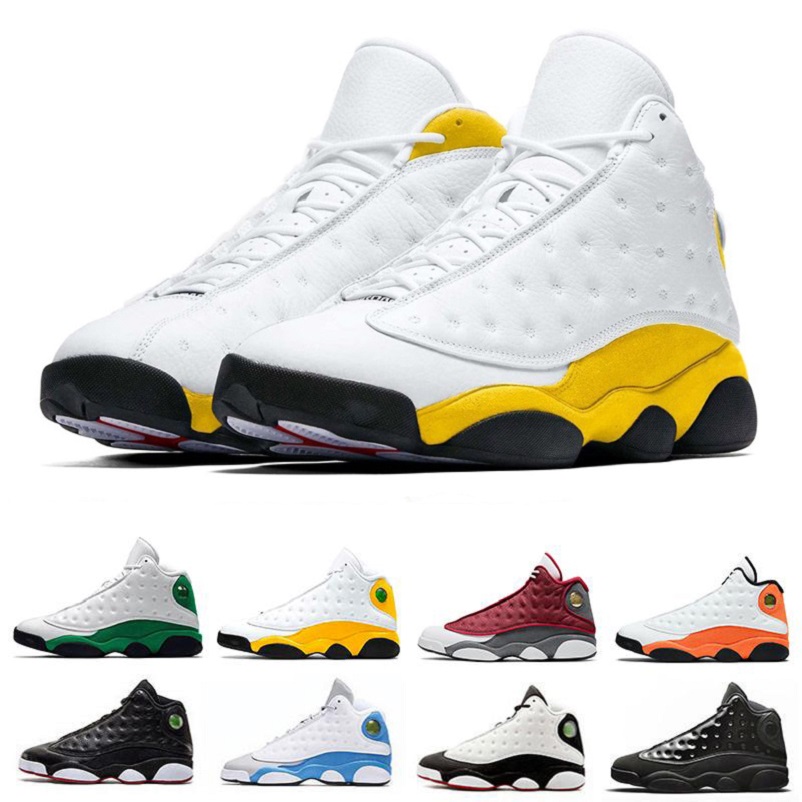 

Newest Jumpman 13 Court Purple Del Sol 13s mens basketball shoes Red flint Chicago bred Starfish Gold Glitter Dark Powder Blue men outdoor trainers sports sneakers, Pay for box