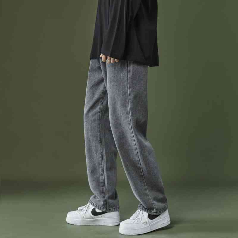 

jeans spring and casual autumn loose straight 2021 new men's wear, Blue