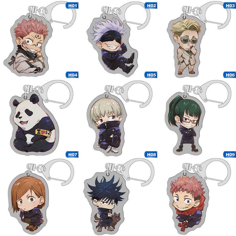 

Keychains Jujutsu Kaisen Fashion Yuji Itadori Kugisaki Nobara Acrylic Keychain Key Rings Badge Fine Jewelry
