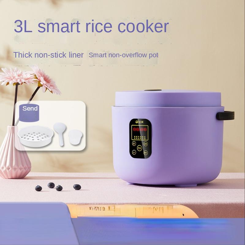 

Rice Cookers Purple Home Electric Cooker Intelligent Reservation Cooking 3L 220V