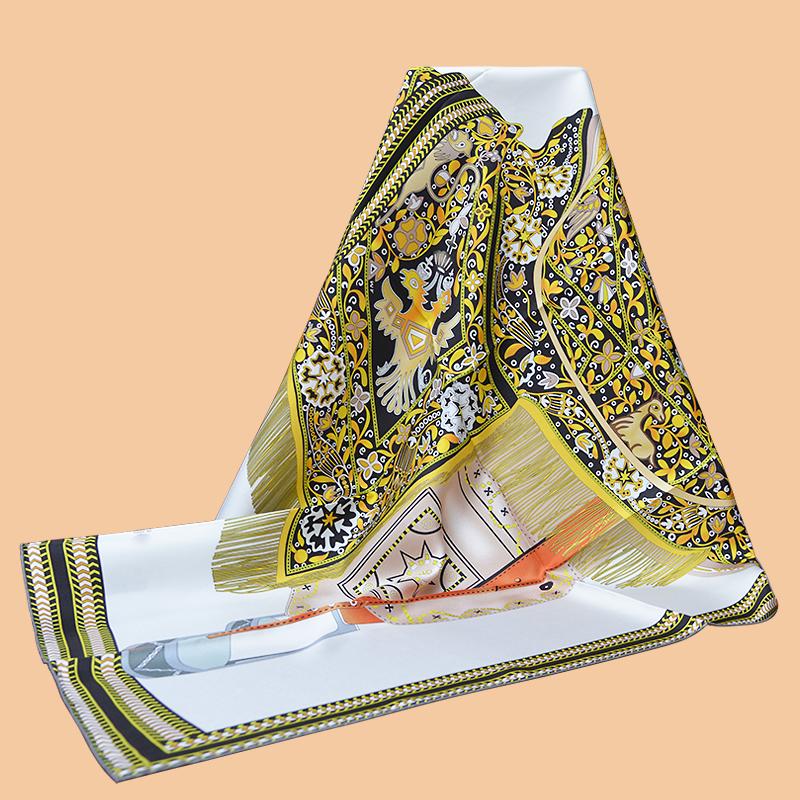 

Scarves HuaJun 2 Store||Unisex Wilderness Accessories "Selle Des Steppes" 90 Silk Scarf, Twill Printing, Anti-wrinkle, Handmade Stitchin