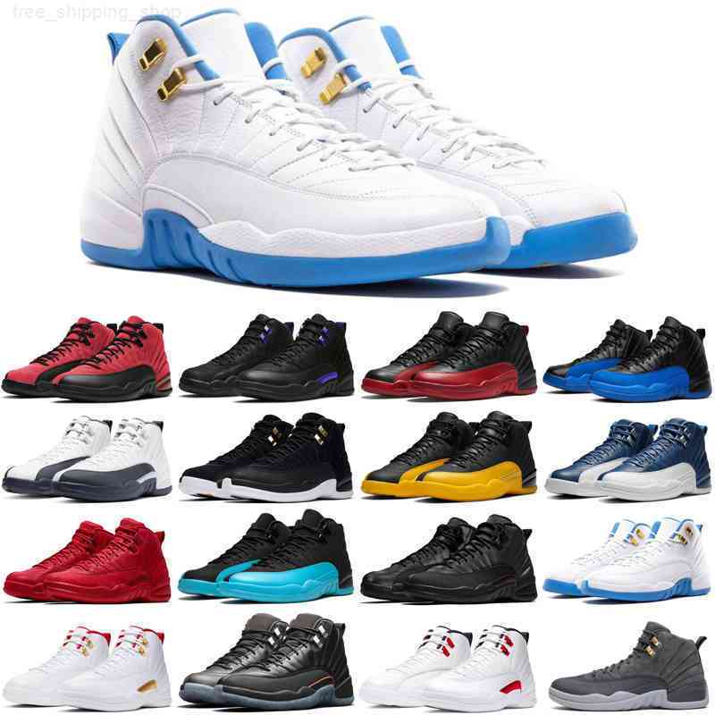 

wholesale 12 12s mens basketball shoes Utility Twist Playoffs Royalty Reverse Flu Game University Gold men trainers sports sneakers size, #27 gym red