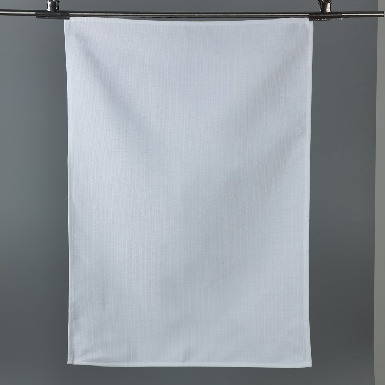 

Plain white Kitchen Cloth 100% polyester blank tea towel with linen look for sublimation