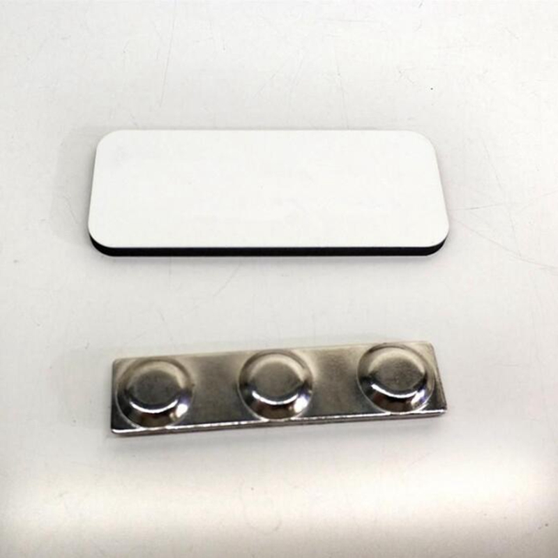 

39*76*3mm Rectangle Badge With Magnet MDF Sublimation Name Tag for Work DIY Personalized Name Card Badge Sublimation Blanks JJA199
