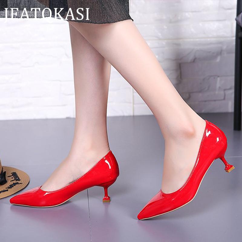 

Dress Shoes Women High Heels Spring Pointed Thin Heel Colorful Woman's Pumps Breathable Fashion Brand Female Working 2021 Style, Green shoes