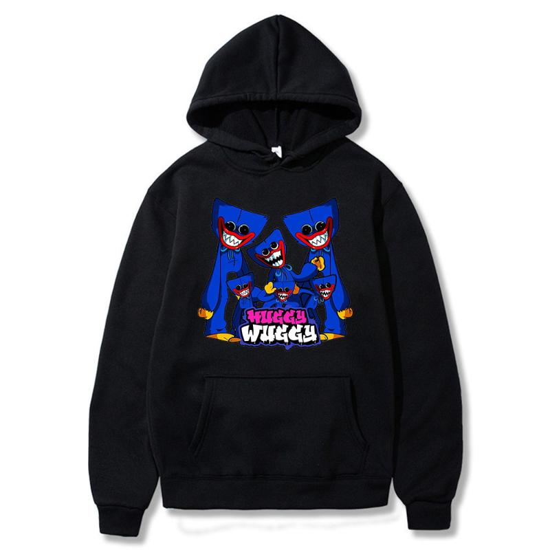 

Men's Hoodies & Sweatshirts Cartoon Poppy Playtime Hoodie Huggy Wuggy Christmas Funny Streetwear Pullover Unisex Fashion Boys And Girls Clot, Black
