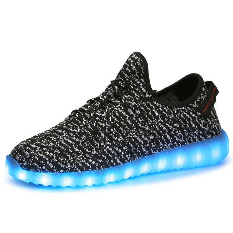 

Men Women Children USB Charger Led Light Shoes Unisex Casual Sports for Kids & Adult Fashion Boys & Girls Sneakers Lace Up Shoe H0828