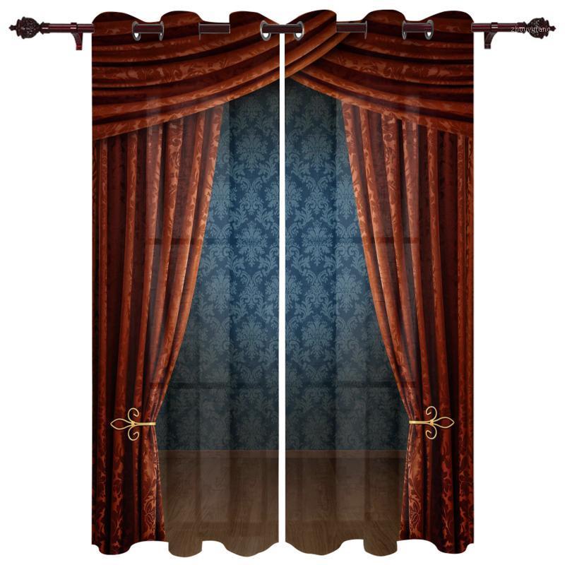 

Nice Translucent Curtains With Curtain Pattern Theater For Living Room Kitchen Bedroom Decoration Windows & Drapes
