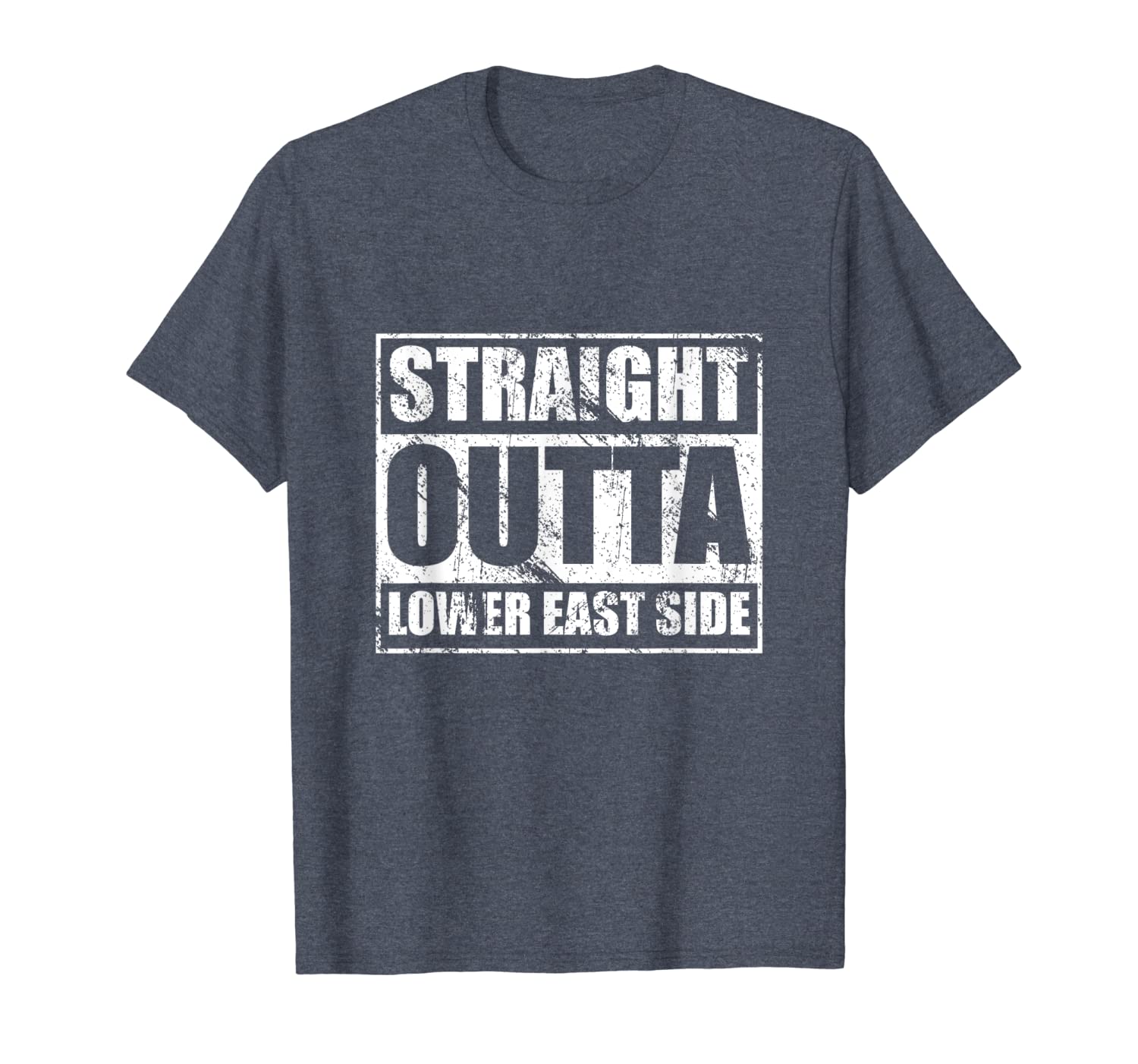 

straight outta lower east side t-shirt for heritage tee, White;black