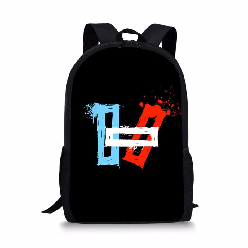 

Backpack 20 Twenty One Pilots Men Women Student School Bags Boy Backpacks Teenage Girl Travel Shoulder Bag Mochila Customize, 002