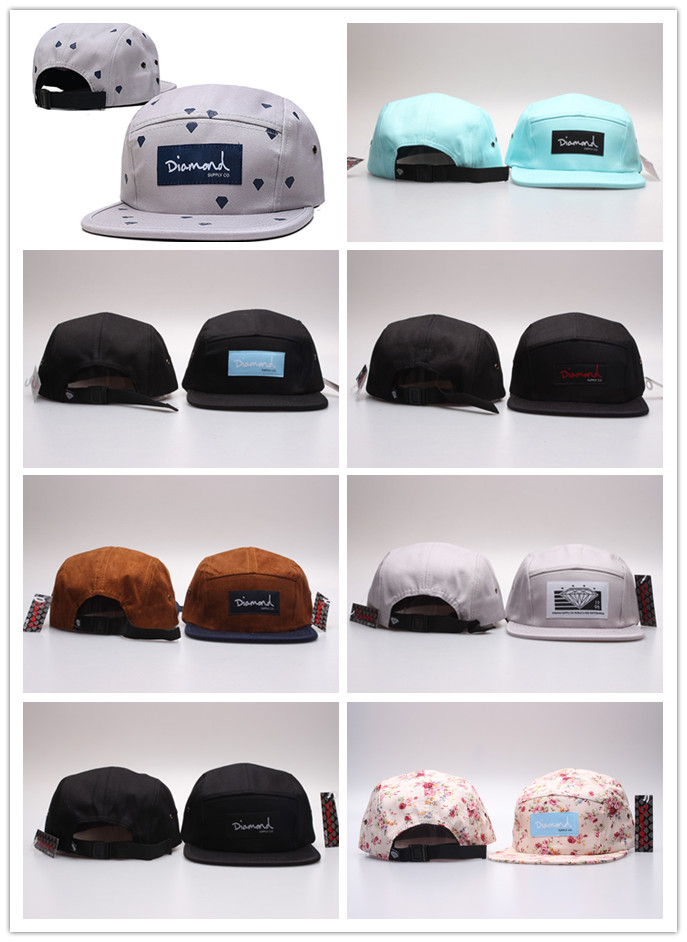 

Newest Arrival Diamonds 5 Panel camo HipHop Bone Bobby Snapback camo floral fashion Baseball Caps hats Men Women Casquette HHH