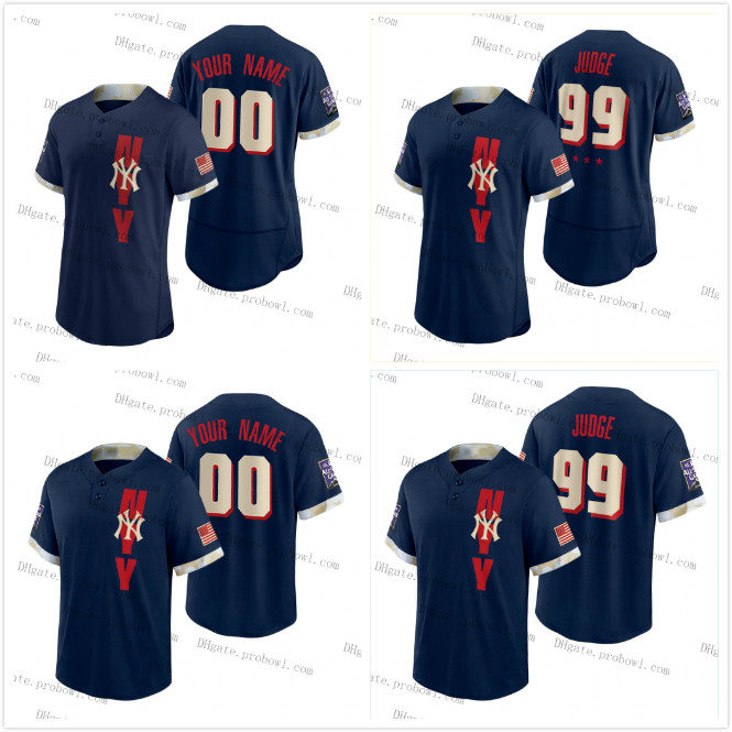 

2021 All-Star Game Aaron Judge Jersey Derek Jeter Gerrit Cole Gary Sanchez DJ LeMahieu Gleyber Torres Giancarlo Custom Men/ Women/Youth, As pic