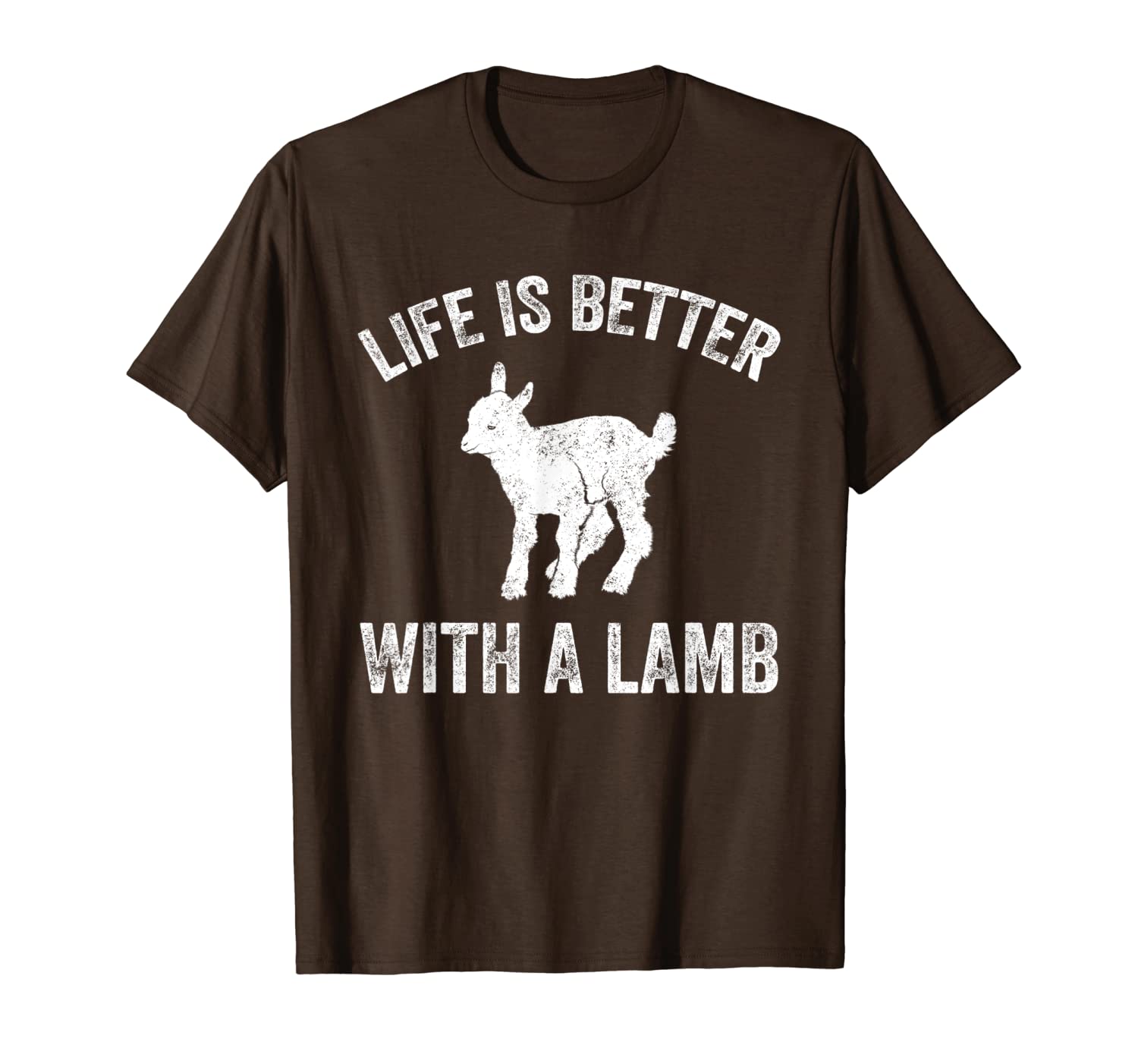 

life is better with a lamb t-shirt - funny lamb farmer gift, White;black