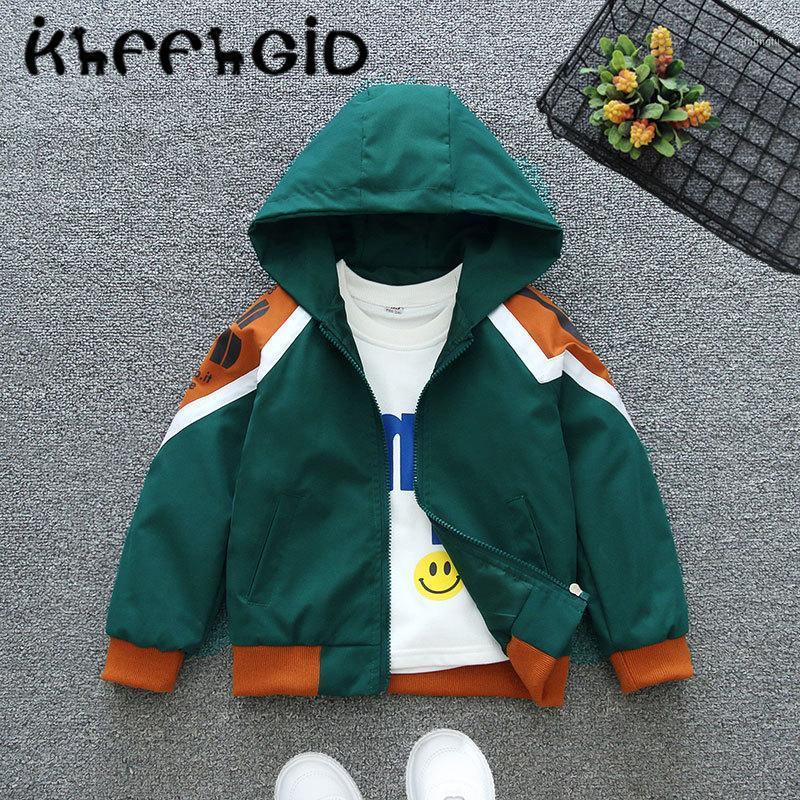 

Jackets 2021 Boys' Simple Hooded Fashion Jacket Spring And Autumn Style Middle School Children Korean Handsome Long-sleeved J, Blue;gray