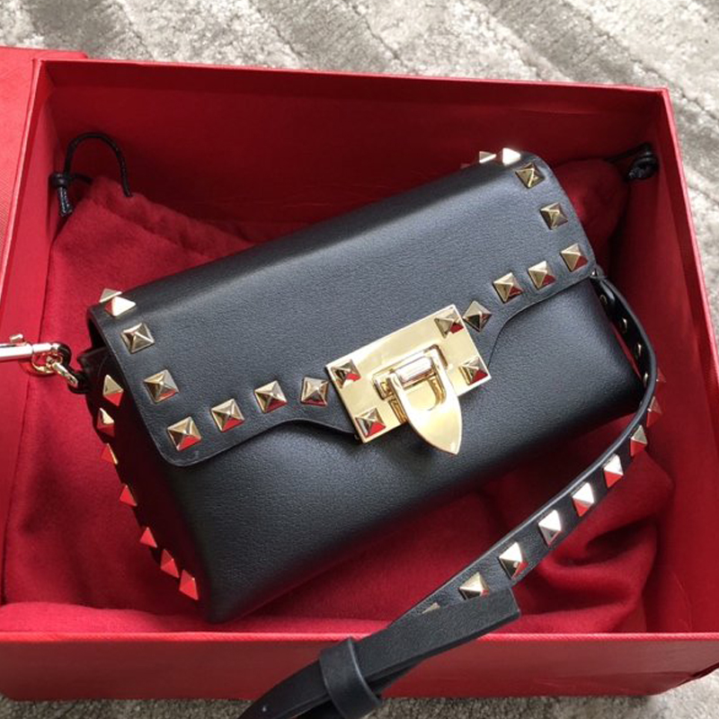 

Women Handbags Travel Luggage Bag Crossbody Bag Wholesale Genuine Leather Rivet Buckle High Quality Plain Women Shoulder Bags, Box