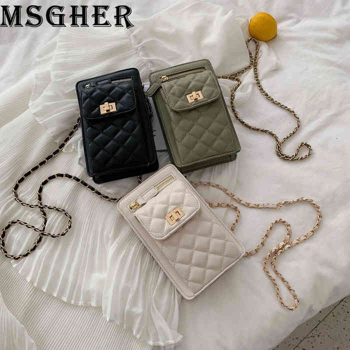

Bags Shoulder Bag Crossbody Msgher Women Summer Female Chain Small Casual Diamonds Lattice Saddle Quality Messager