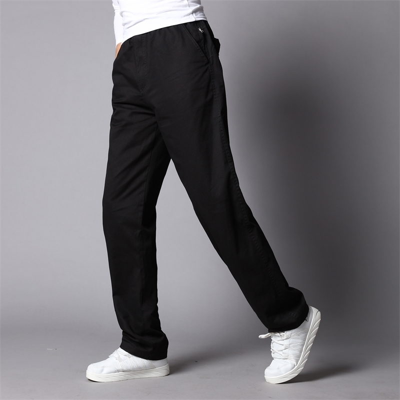 

Autumn and winter 2020 new leisure middle-aged men's large overalls outer single trousers cotton, Black