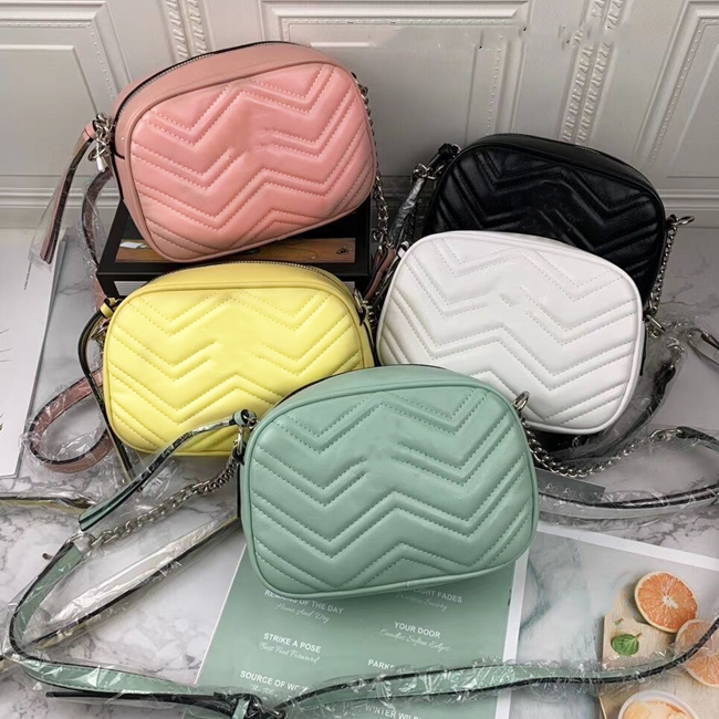 

GGLVLouisVutton YSLVITTON Camera Chain Bags Shoulder classic Handbags Leather Clutch Fashion Female Package Purse, Black;red