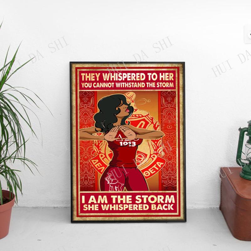 

Paintings Delta Sigma Theta Girl Poster, Black Wall Art, Vintage Afro Queen Prints, Feminism Art