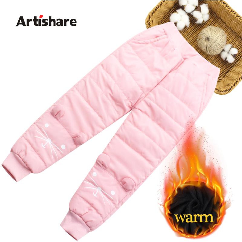 

Trousers Girls Winter Pants Cartoon Down For Children Casual Style Clothes 6 8 10 12 14, Blue