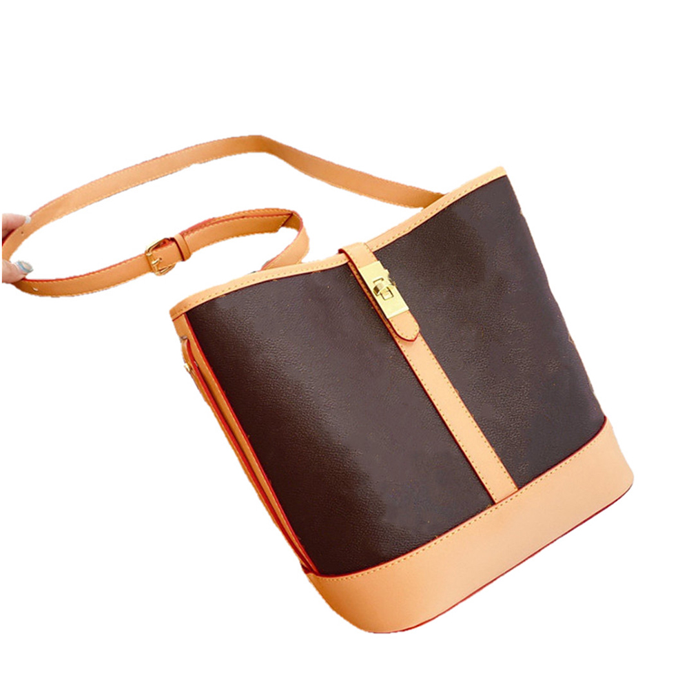 

Designer Women Handbag Messenger Bag Shoulder Crossbody Girl High Capacity 2 Set Portable Mother Package Open Pocket Bucket Plain Leather, No bags