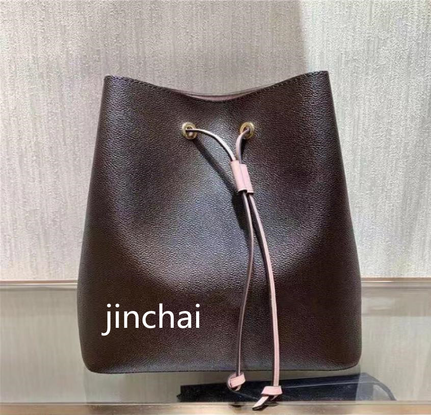 

Bucket Handbags Fashion Women's Bags old flower Purses Women Tote Brand Letter Leather Shoulder crossbody bag Sturdy Stylish Bucket Bag, Pink