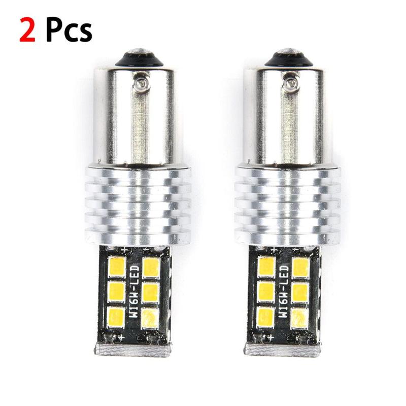 

Car Headlights 2pcs Amber Orange 1156 P21W 3157 BA15S 15SMD 2835 LED Bulbs For Turn Signal Lights