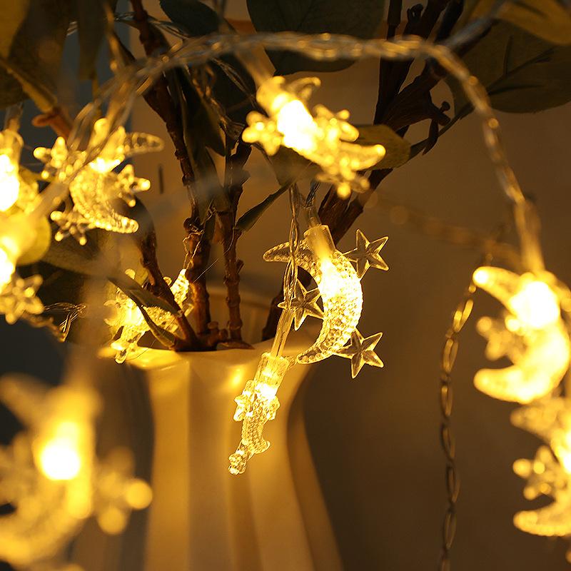 

Strings Led Star Moon Light String Christmas Lights Room Decoration Holiday Lighting Wedding Party Decor Garland Navidad Fairy