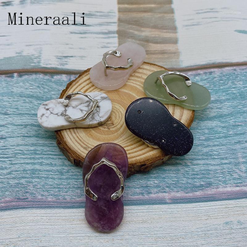 

Decorative Objects & Figurines Natural Stone Pendants Necklace Lovely Slipper Shoe Reiki Rose Crystals Genstone For Women Colorful Summer Be