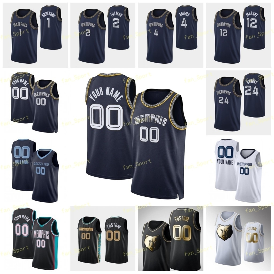 

75th 2022 City Earned Edition Custom Ja 12 Morant Dillon 24 Brooks Desmond 22 Bane Jaren 13 Jackson De'Anthony 0 Melton Basketball Jersey Men Women Youth, As