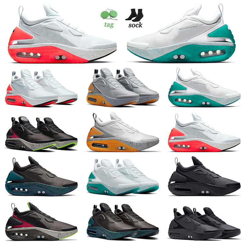 

With shoe Box Adapt Auto 2021 Arrival Running Sports Shoes Mens Women Infrared Jetstream Aqua Black White Motherboard Laser Fuchsia Trainer Outdoor walking sneaker, C8 jetstream 36-45