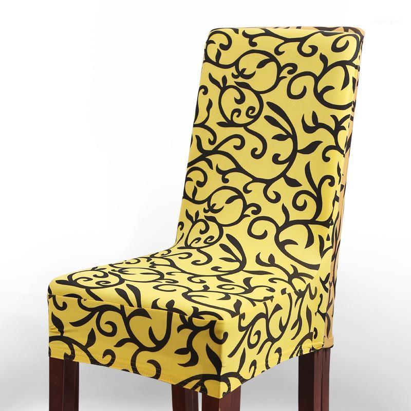 

Chair Covers Universal Printing Cover Elastic One-Piece Dining Room Dustproof Case Rattan Flower Wedding Banquet Spandex Slipcove