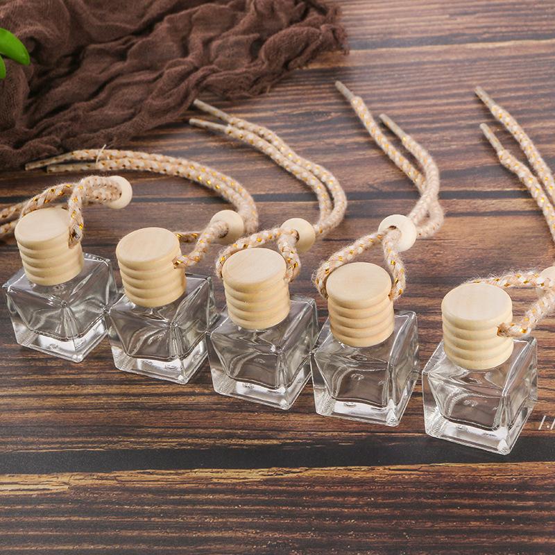 

Car perfume bottle car pendant perfume ornament air freshener for essential oils diffuser fragrance empty glass bottle 10ml DWB6311