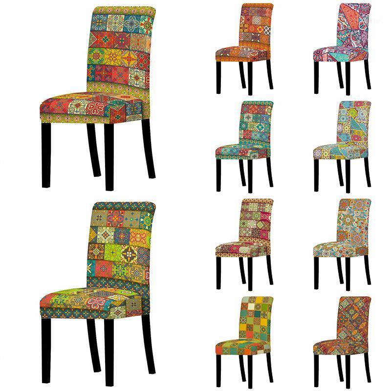 

Bohemian Style Chair Cover Elastic Stretch Covers Couch Universal Slipcovers For Living Room