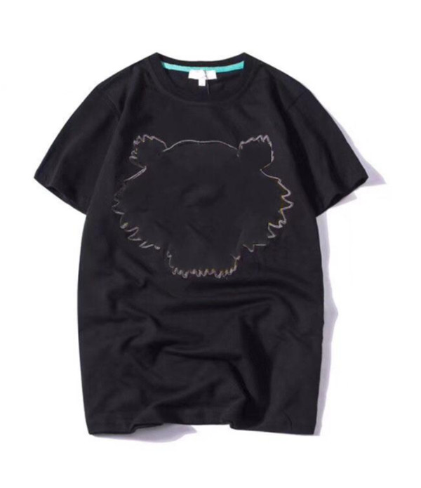 

682.Mens T Shirt Summer Style Patterns Embroidery With Letters Tees Short Sleeve Casual Shirts Unisex Tops Asian Size, Black