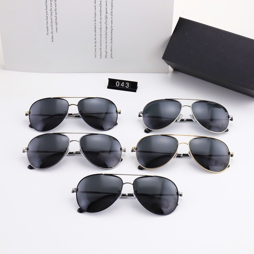

Designer original Luxury fashion Men and women design sunglasses metal frame simple generous style top quality uv400 protective glasses