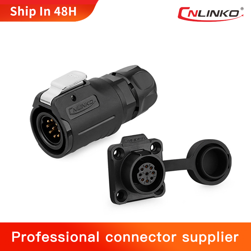 

Cnlinko LP-16 Plastic IP67 Industrial Waterproof Connectors plug 2 3 4 5 7 8 9 Pin Aviation Connector Socket Plug Adapter for LED
