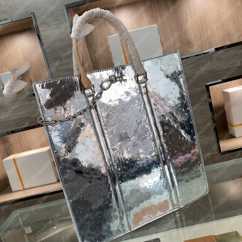 

Silver Handbag Fashion Shiney Designer Women Handbags Mirror Designers Tote Bag Totes Womens Luxury Shoulder Bags Crossbody Purses P2109131L, More bubble protection