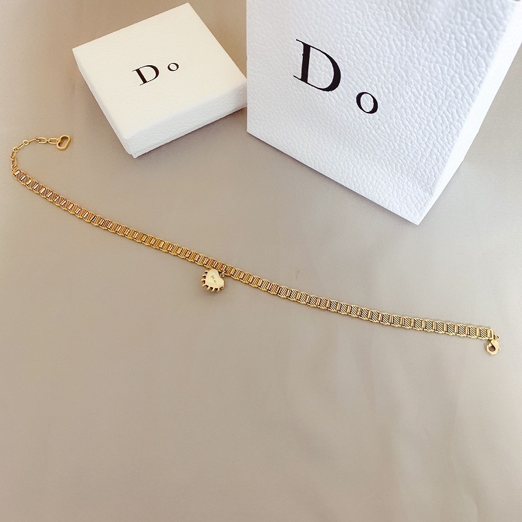 

Dijia Bee Collar Necklace female brass heart-shaped necklace fan collar female Dijia heart-shaped Bee Collar female, Silver