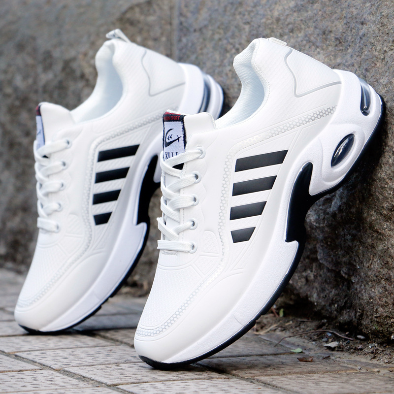 

2022 New Leather Waterproof Running Shoes Casual Strape Sports Basketball Shoes PU for Man Spring and Autumn, Blue