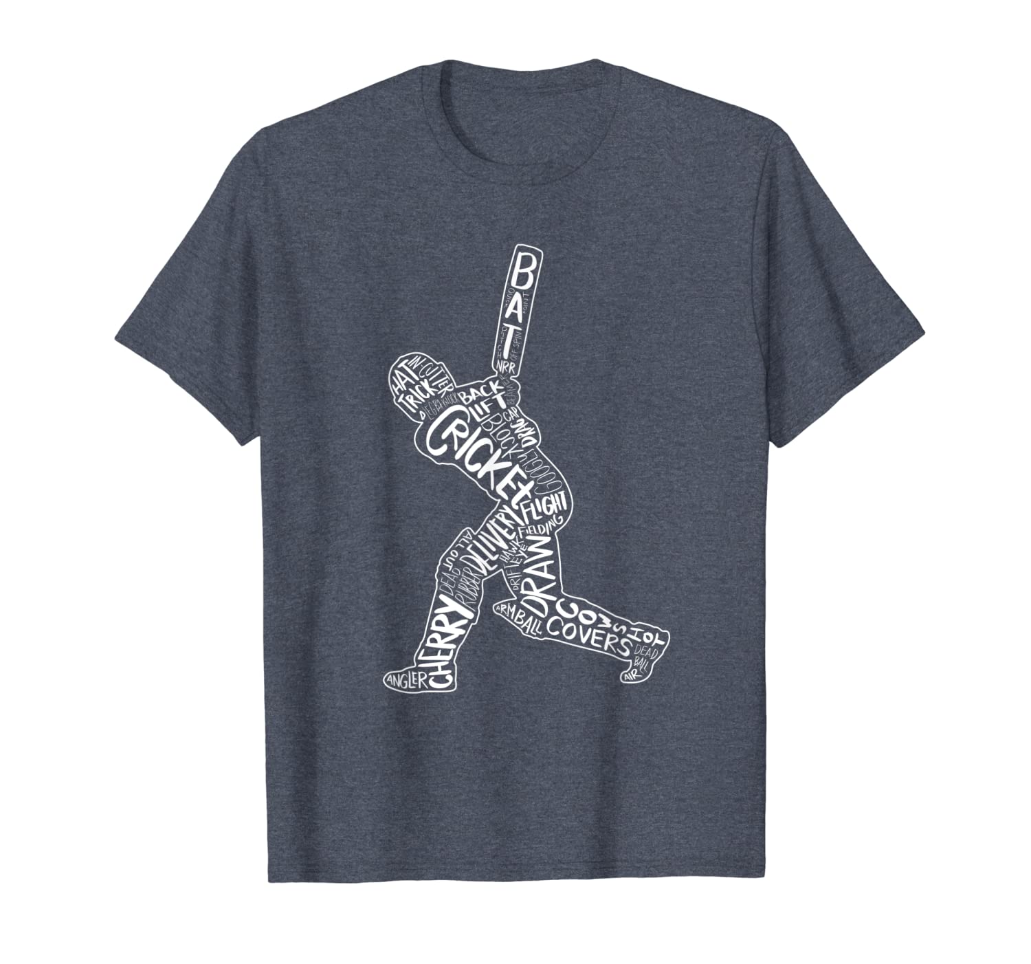 

cricket game player word cloud t-shirt, White;black