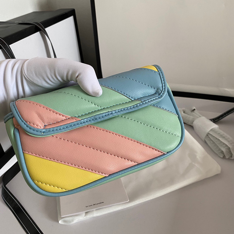

Genuine leather bags Macron color chain wallet fashion hand holding lady shoulder bag cowhide handbag messenger Cosmetic
