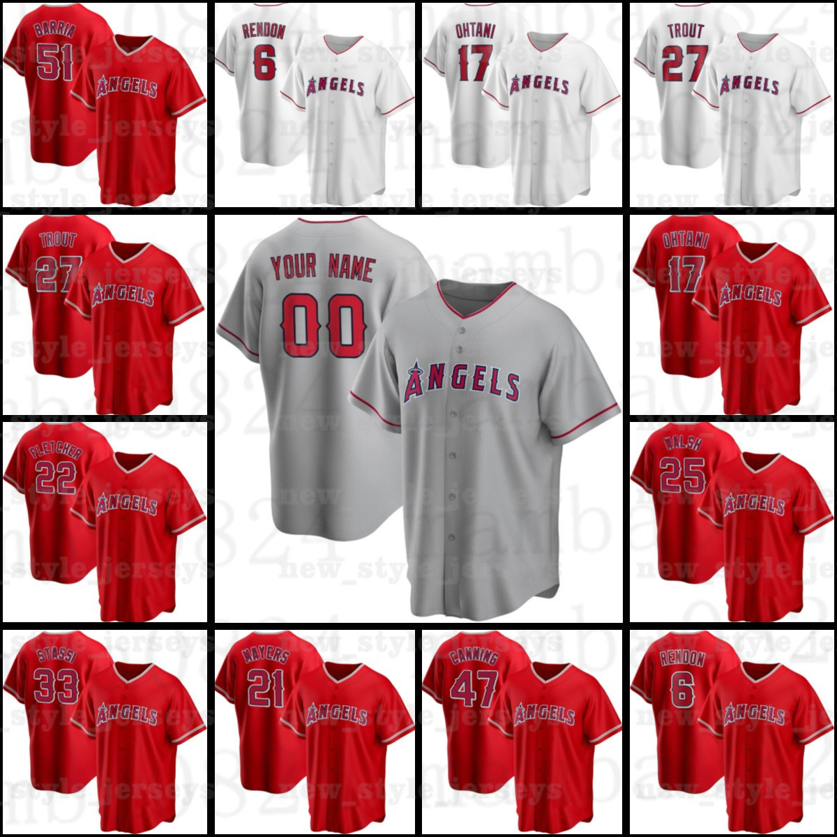 

Los Men Angeles 27 Mike Trout Shohei Ohtani Angels Baseball Jerseys ANTHONY RENDON Albert Pujols x3 Albert Pujols Felix Pena Hansel Robles, Blue;black