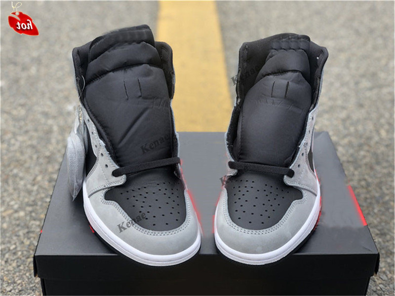 

Release Authentic 1 Shadow 2.0 Men Outdoor Shoes 555088-035 Black Light Smoke Grey White Sports Sneakers With Original, Bubble wrap packaging