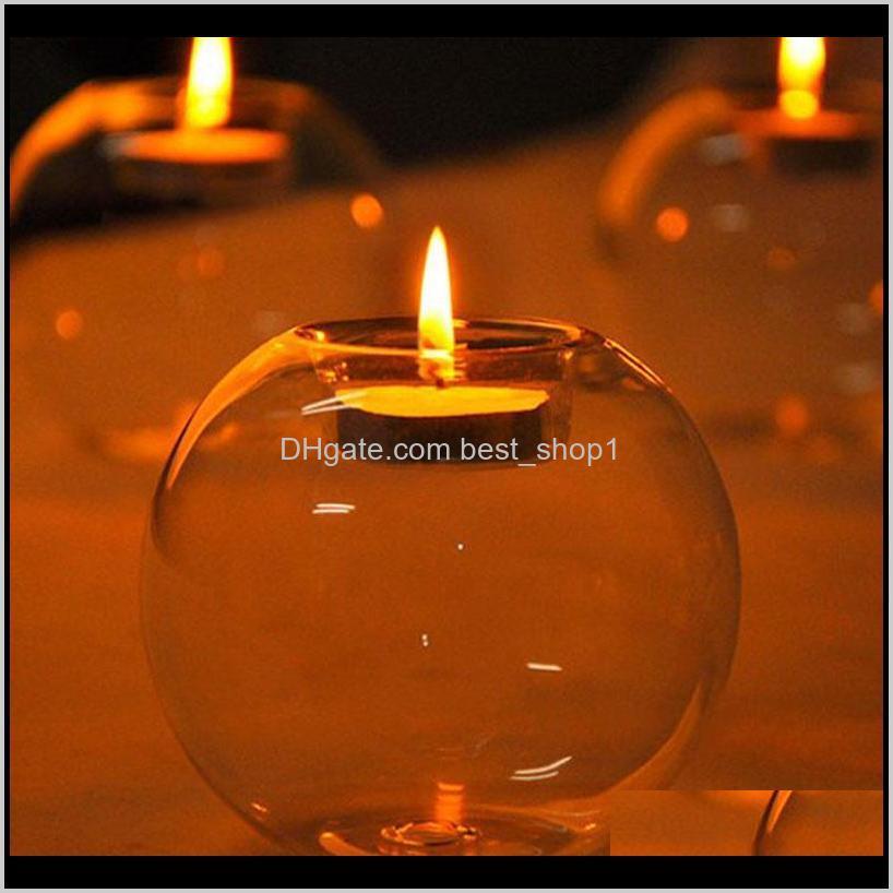 

Holders Décor & Gardenportable Classic Crystal Transparent Glass Holder Wedding Bar Party Home Decor Candlestick Matching Block Candle Drop