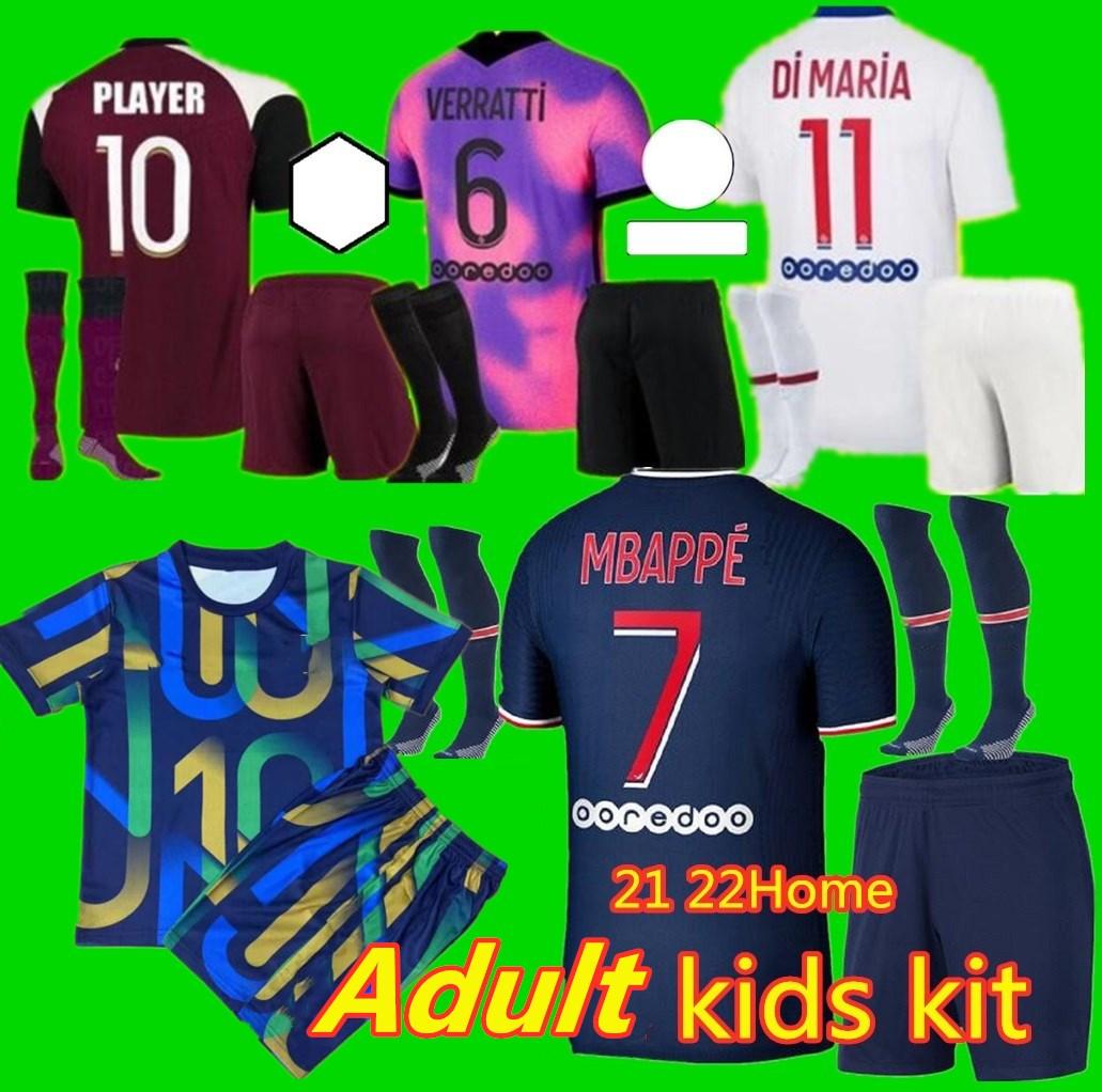 

Maillots de football kits 2021 soccer Jersey 20 21 VERRATTI MBAPPE ICARDI NEYMAR shirt JR Adult kids sets maillot, Black;yellow