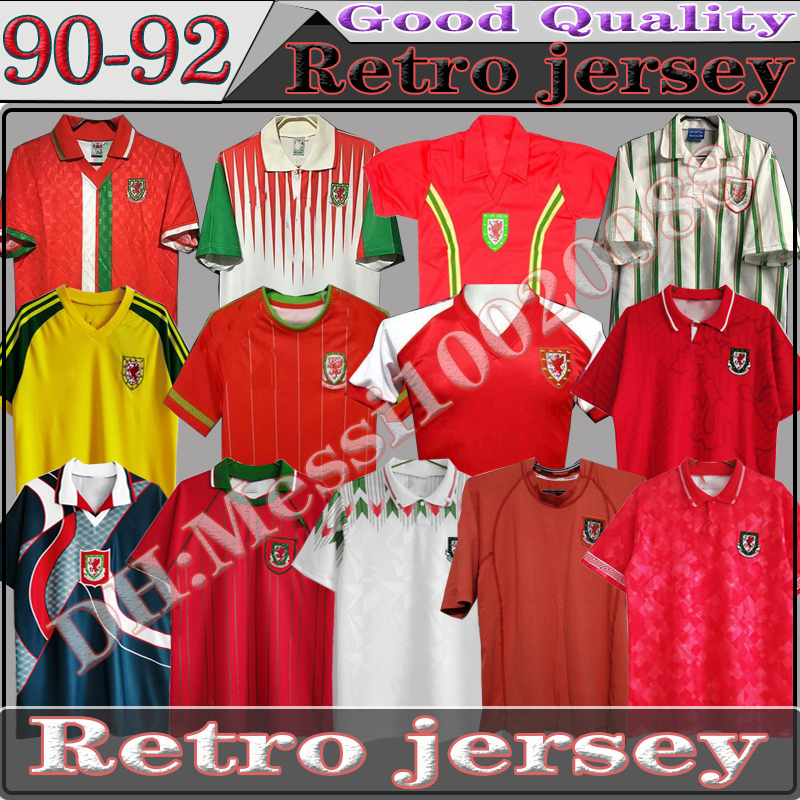 

1974 1990 1992 00 01 Wales retro soccer jersey Giggs Hughes Saunders Rush Boden Speed vintage classic football shirt 15 1982 1983 1993 1994 1995 1996 1997 1998 1999, (19 76)