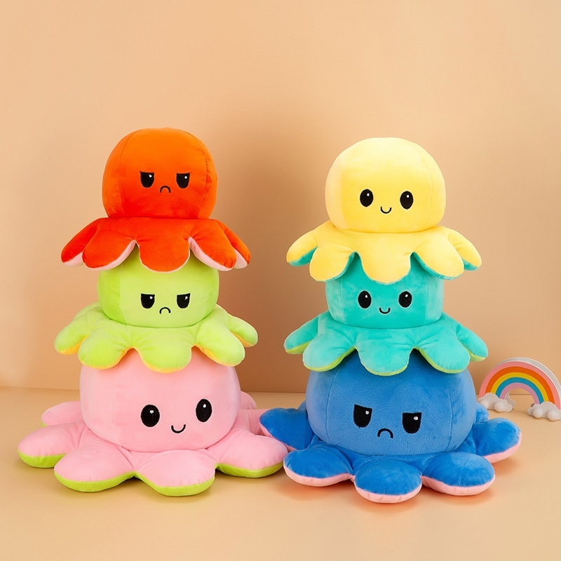 Flip flip plush toy reversible Octopus doll gift-image-720184153