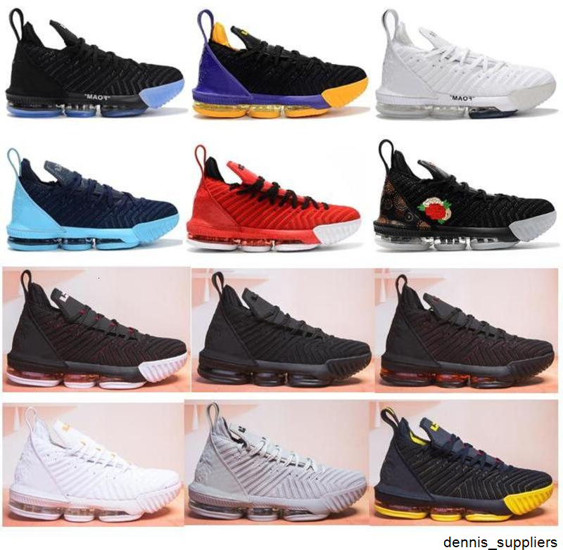 

Top Quality 16 Black White Red Gold BHM Basketball Shoes Men 16s Yellow Lakers CNY Wolf Grey Sports Sneakers With Box